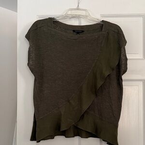Banana Republic Dark Olive Short Sleeve Top Medium